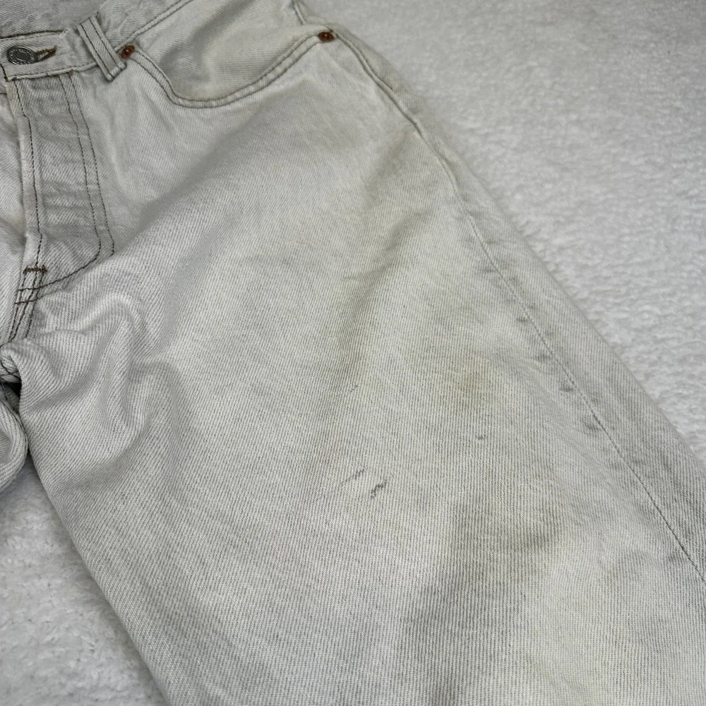 Levi's 501 Made‎ in USA Distressed Grey Wash Jeans W32 L34 Altered Raw Hem